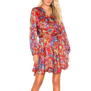Bronx & Banco Catalina Red Floral Wrap Dress - Size Small S NWOT - New!
